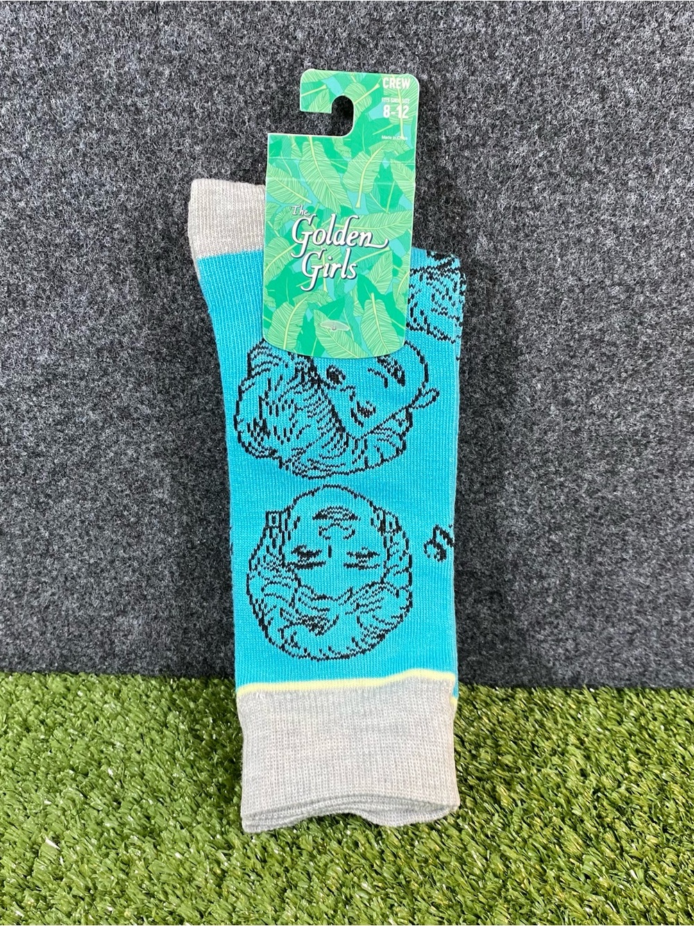 The Golden Girls Women's Men's Crew Socks Blue Grey Size 10-13 New With Tags